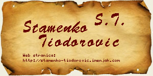 Stamenko Tiodorović vizit kartica